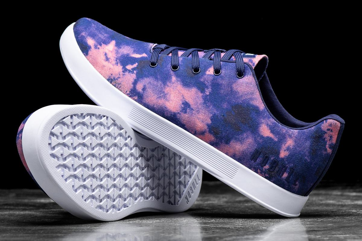 Nobull Tie-Dye Canvas Men's Trainers Indigo Pink | Australia (DR7653)